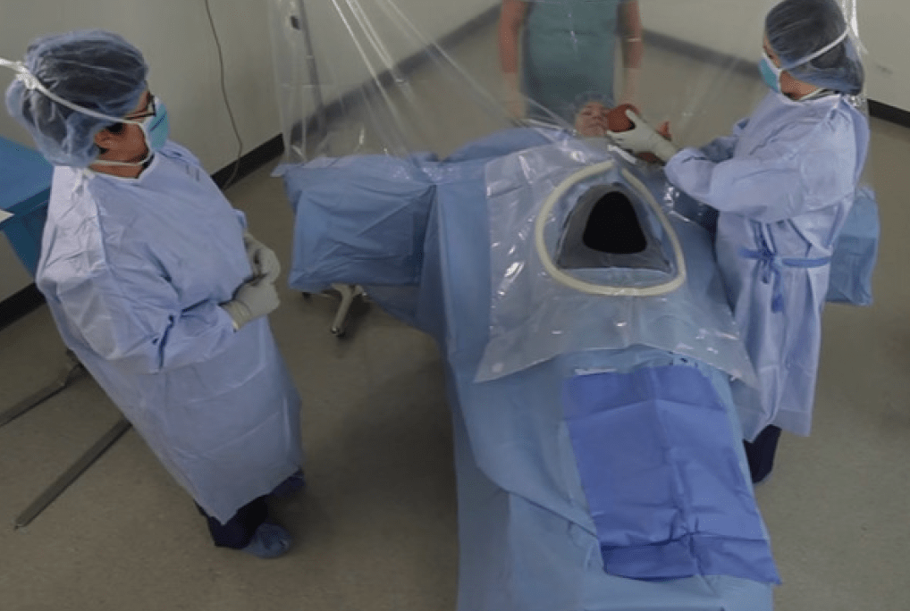 2017 ESP Award Nominee Cesarean Birth Drape With Clear Anesthesia